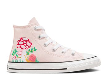 Girls Converse Chuck Taylor All Star High "Embroidered Mushroom"  w/Beads Size 1.5