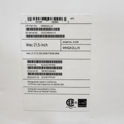 For Sale: 21.5” Apple iMac – Excellent Condition