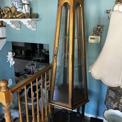 Mid Century Modern Tall Curio