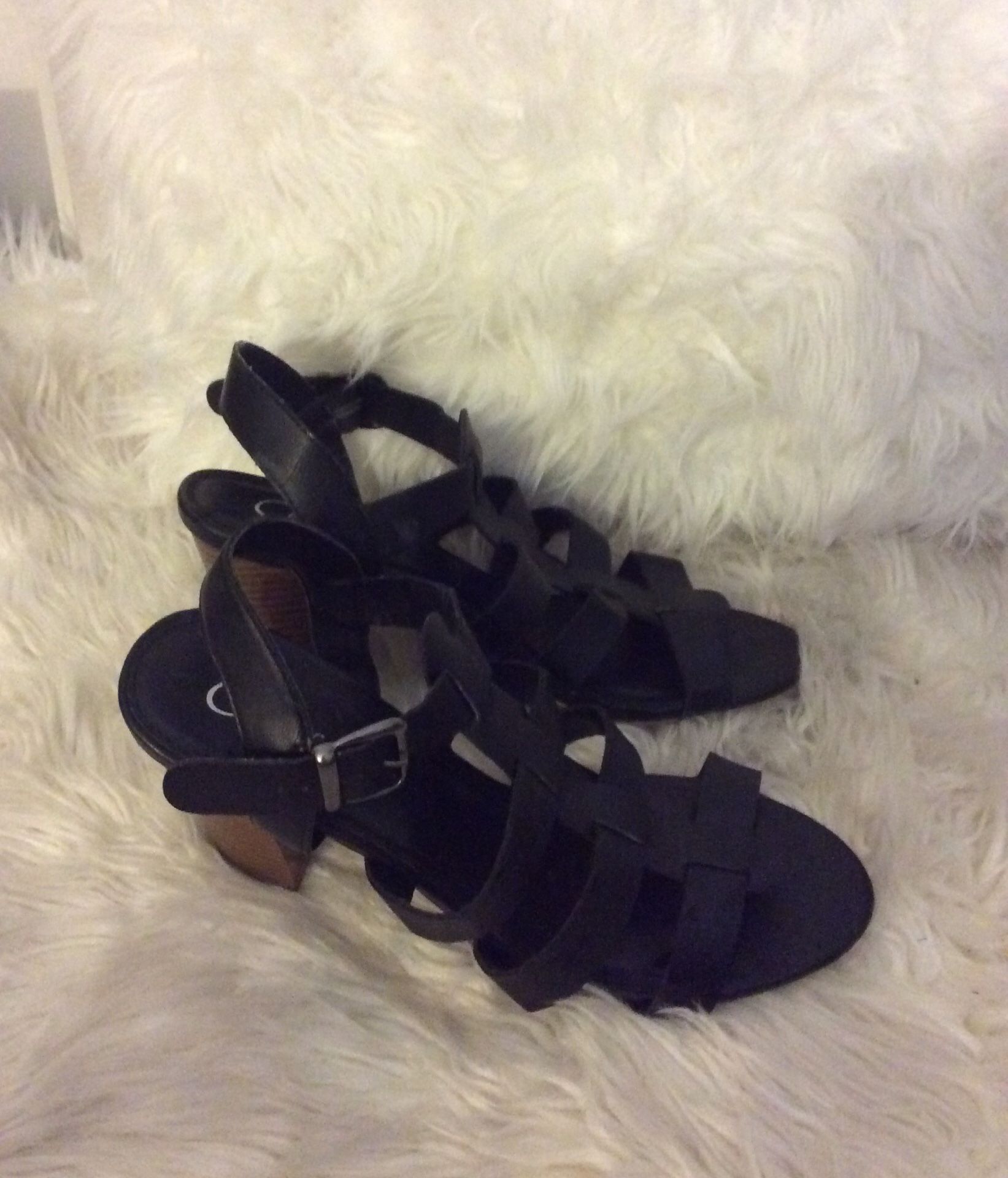 Wedge open toed heels women size 11