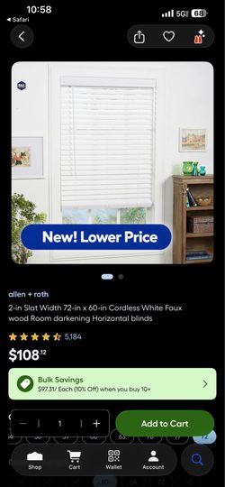 72x60 wood blinds brand new !!! Set of 2