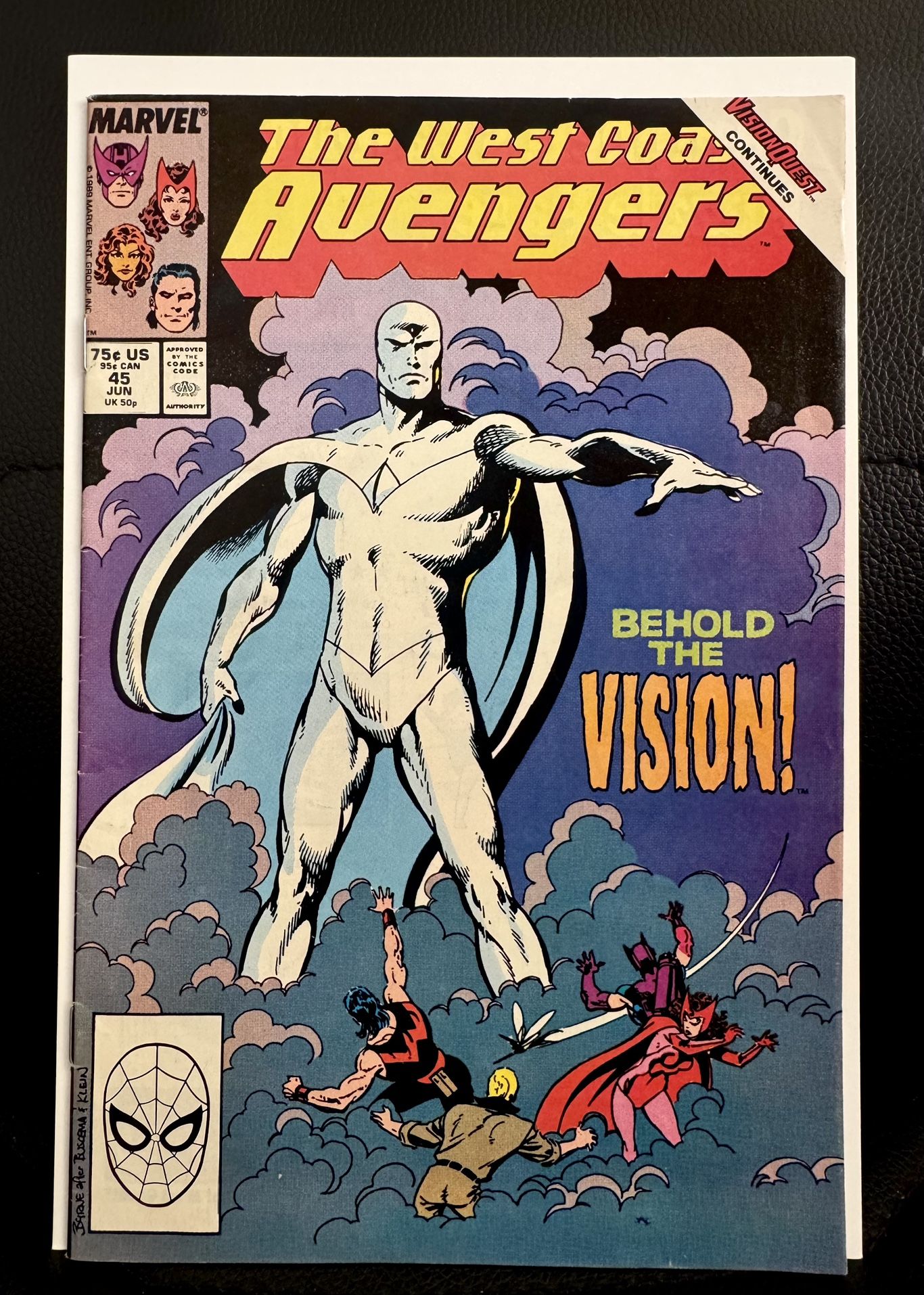 West Coast Avengers #45 Marvel Comics - 1st White Vision