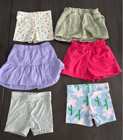 Girls Shorts and Skort Bundle Size 3T – 6 Pieces - Member’s Mark, Wonder Nation, Cat & Jack