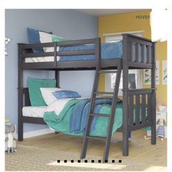 Twin Bunk Bed, Gray, New in Box