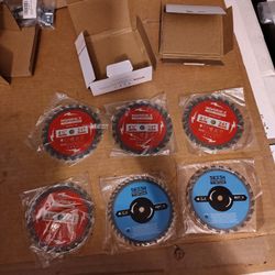 4-1/2" (3/8" Arbor) Circular Saw Blades 24T&40T, Carbide Tipped Teeth, Heavy Duty TCT Saw Blades for Cutting Various Wood, Plastic and Composite Mater