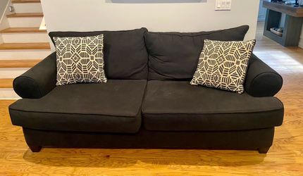 FREE-Matching Dark Navy Sofa/ Loveseat (Cozy & Sturdy)