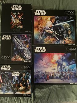 Buffalo Games Jigsaw Puzzles - Star Wars, 1000 - 2000 Piece - 5 Puzzles Together