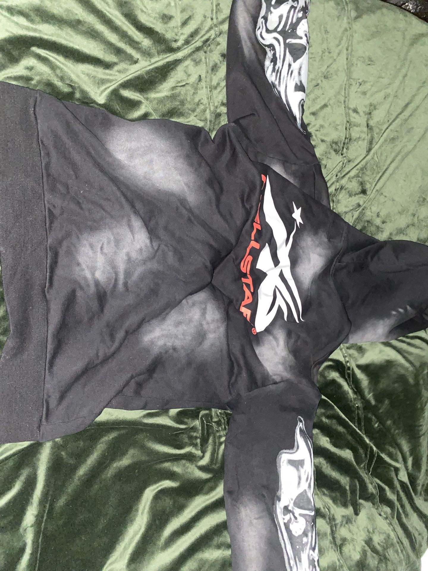  Hellstar Airbrushed Skull Hoodie 'Black'