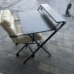 Folding Desk with Shelf 