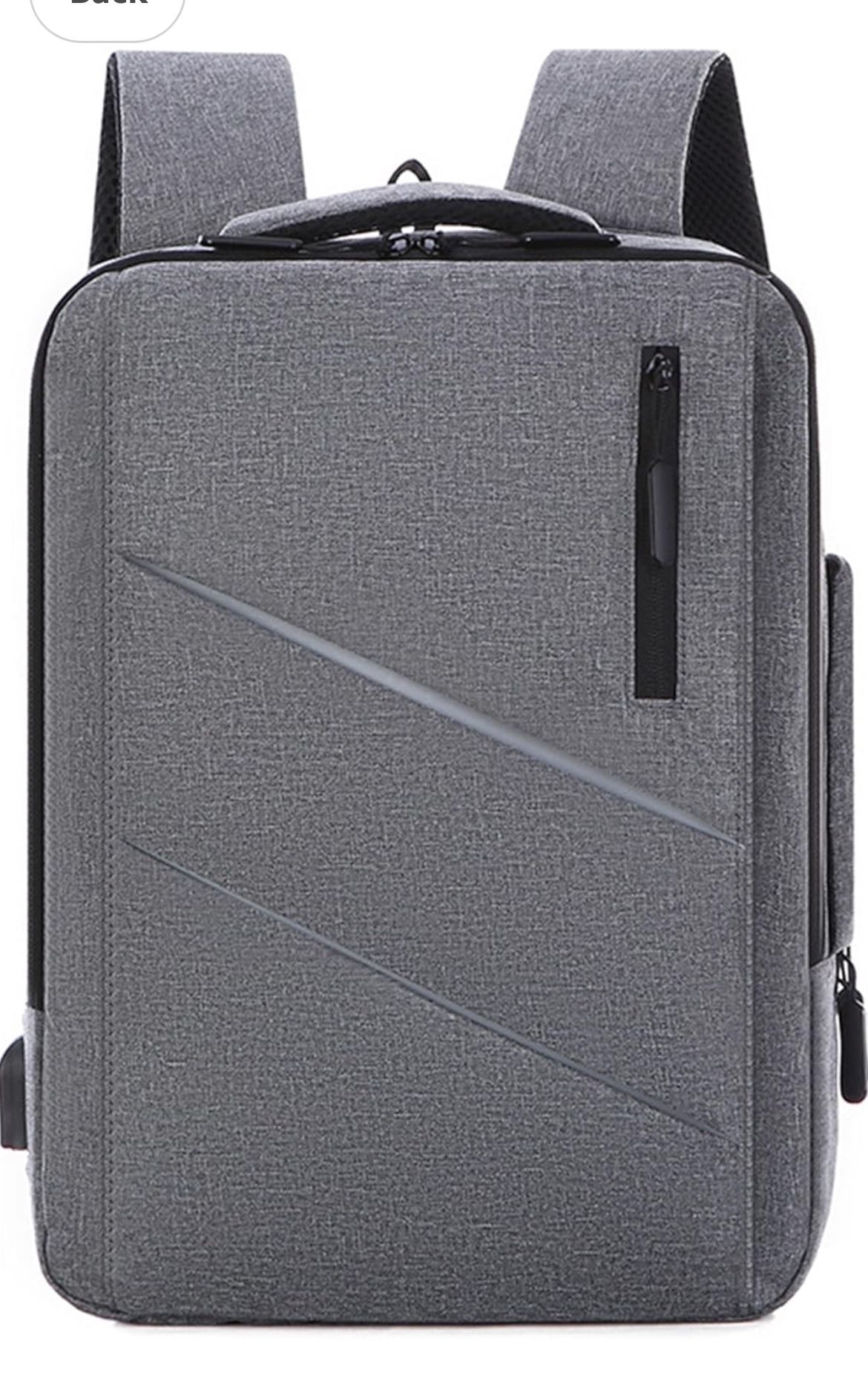 Men's Large Capacity Backpack Oxford Cloth 15.6 inch Laptop Bookbag Business Work Travel Bag with USB Charging Port