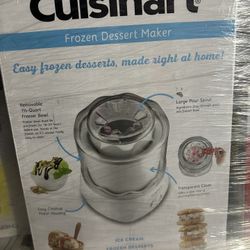 CUISINART 1.5 QT. ICE CREAM MAKER W/EASY LOCK LID, WHITE *NEVER USED* #ICE-21P1