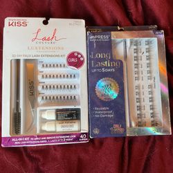 2 Brand New KISS Lash Extension Kits - DIY Salon Look!