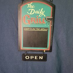 Chalkboard Open Sign