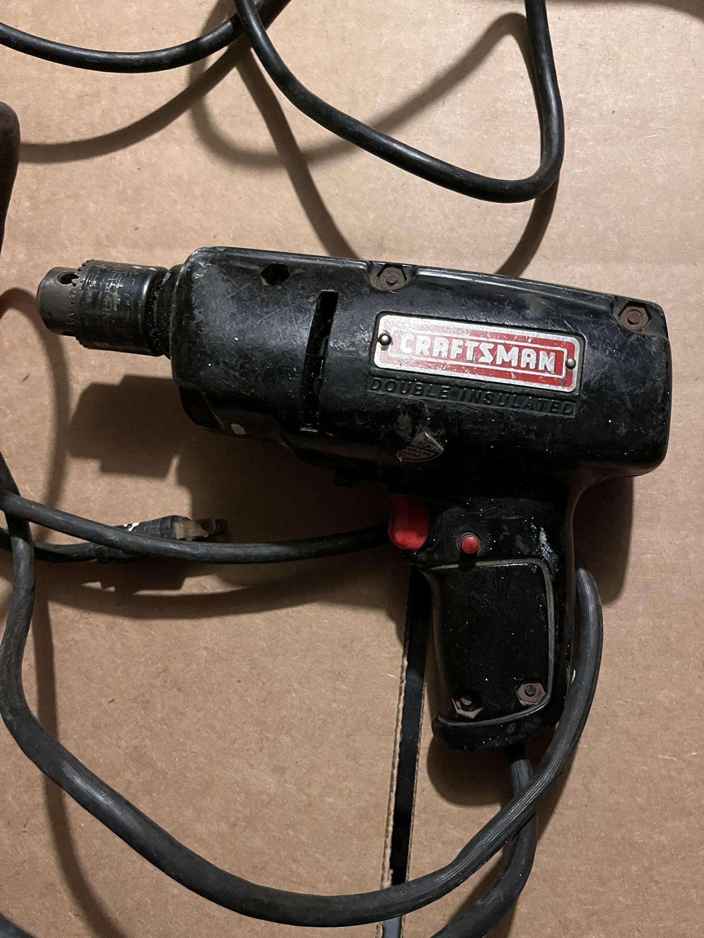 Vintage Craftsman 3/8" Corded qElectric Drill - Model 11121 - USA Made - 2.2 Amps