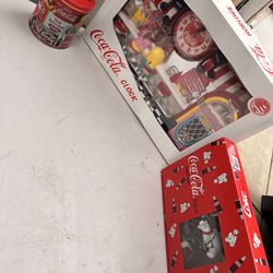 Vintage Coca-Cola Clock Ice Cream Shop Soda Fountain Diner New In Box