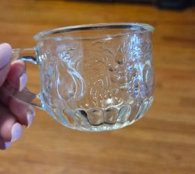 Set of 9 clear glass tea cups