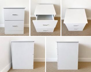 Modern White Nightstand