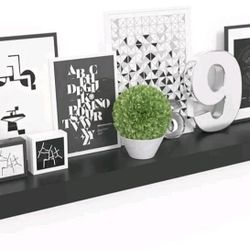 Floating Shelf- Black 36” Wood