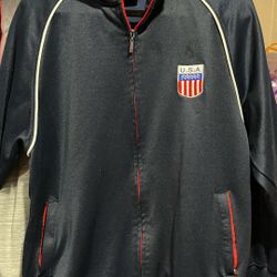 🟥⬜️🟦 Nike Team USA Soccer Blue Full Zip Jacket SIZE XXL Used