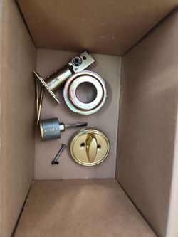 Brass Deadbolt Lock Set with Hardware