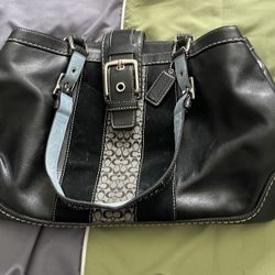 Black Leather Coach Purse