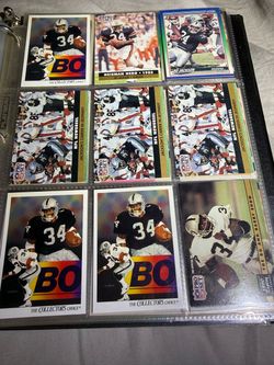 Bo Jackson baseball and football cards $5 each