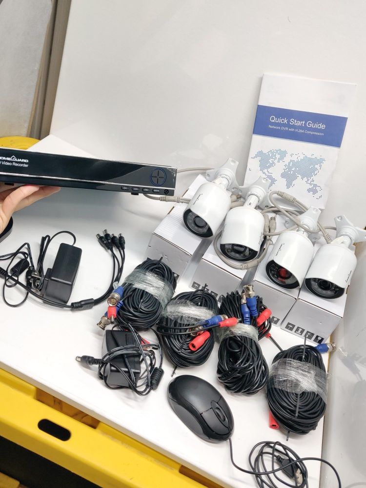 Home guard wired security camera system