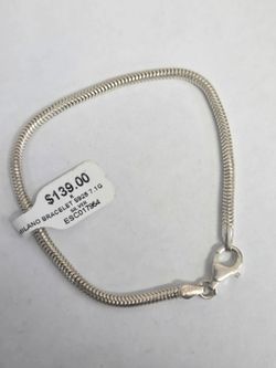 925 Silver Snake Link Bracelet