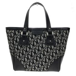 CHRISTIAN DIOR Logo Trotter Pattern Shoulder Bag Canvas Leather