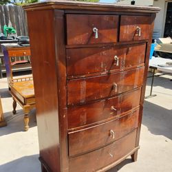 Wood Tall Boy Dresser