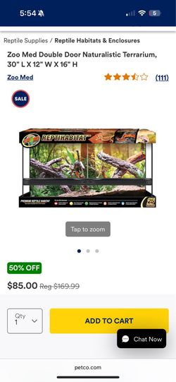 Reptile front opening tank 25 gallon