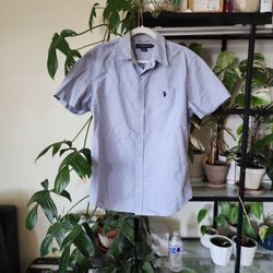 Mens Short Sleeve Button  Up