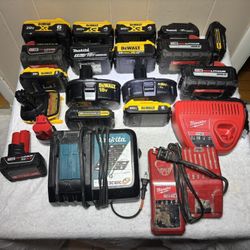 Baterias DEWALT y Milwaukee