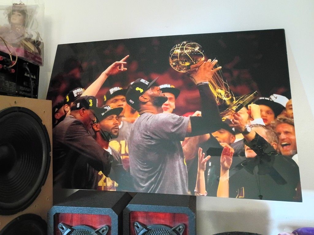 Lebron James Championship Plexiglass Poster