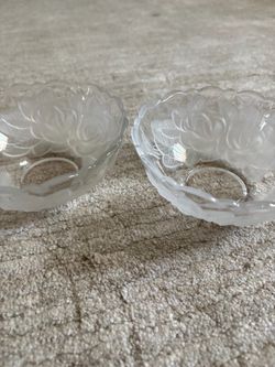 2 Pcs Crystal Bowls