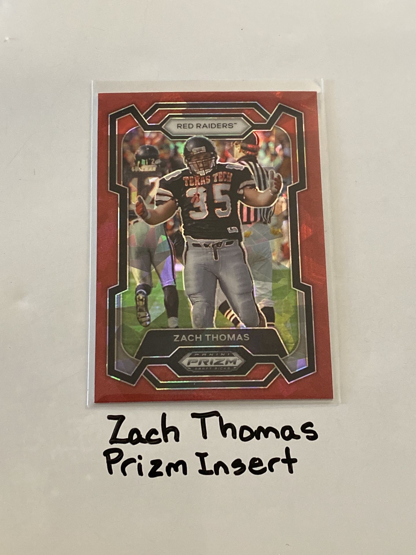 Zach Thomas Miami Dolphins Hall of Fame LB Prizm Short Print Insert Card.
