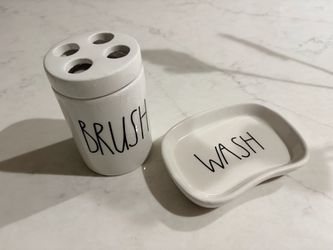Toothbrush and soap holder
