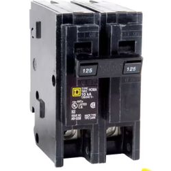 Square D HOM2125 2 Pole 125 Amp 120/240v Circuit Breaker 