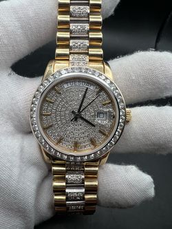 14k solid gold custom watch