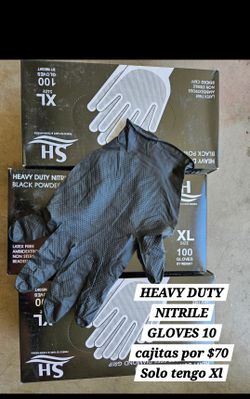 HEAVY DUTY DIAMOND GRIP NITRILE GLOVES $10