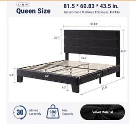 Queen bed frame