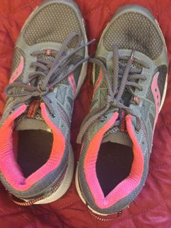 Saucony Grey and Hot Pink