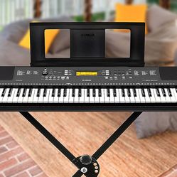 76-Key PSR-EW300 Portable Keyboard With Stand and Foot Pedal