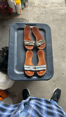 2 pair of lucky brand sandals,sz 7.5