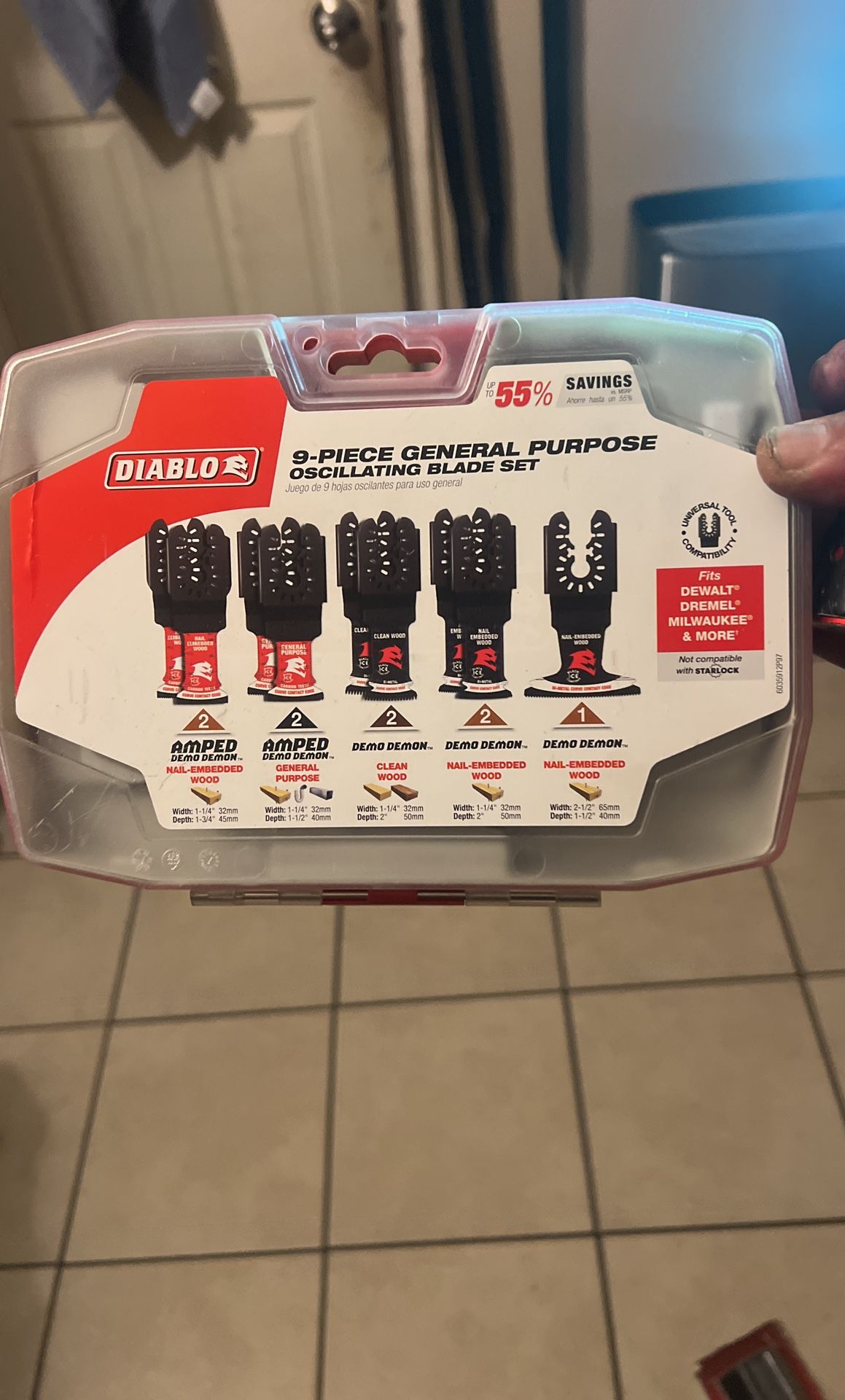 9 Pice General Purpose Oscillating Blade Set