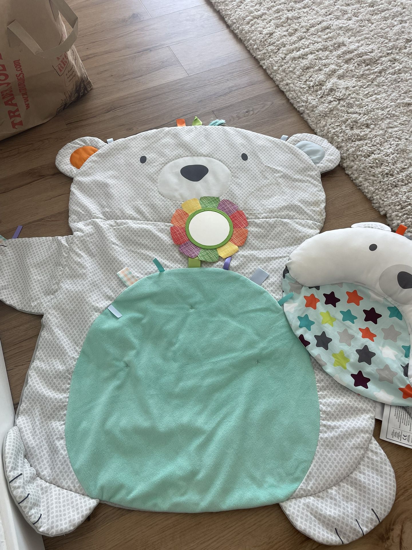 Baby Play mat set with Mirror And Plush Pillow 