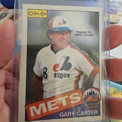 Gary Carter 1985 Topps O-Pee Chee Baseball Card 