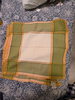 Pottery Barn napkins, 3 each. Gold, Green and bright cream