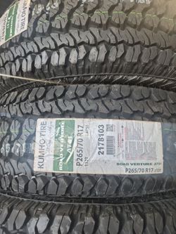 265 70 17 KUMHO ROAD VENTURE AT