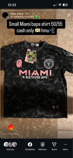 Small Miami bape shirt